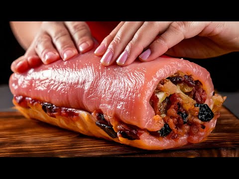 🎄HÜHNCHENROLLE IN 10 MINUTEN! Ein köstliches Hähnchenrezept für Weihnachten.