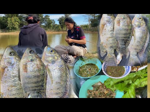 ลงหนองปลาพร้อมกับอากาศหนาว🥶