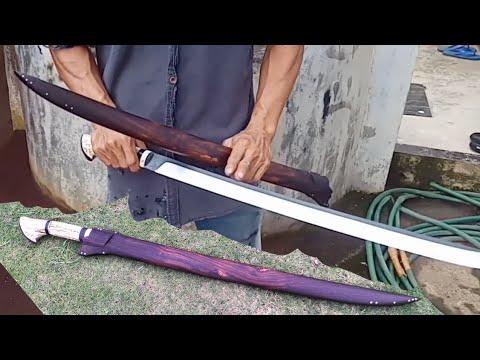 Sangat keren....cara membuat pedang panjang setajam silet dengan handel TANDUK RUSA