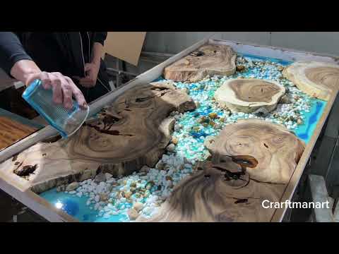 DIY Aquarium Dining Table With Swimming Fish #epoxy #diy #craft