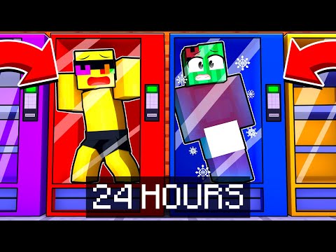 We Are Stuck In A Minecraft Supermarket For 24 HOURS!