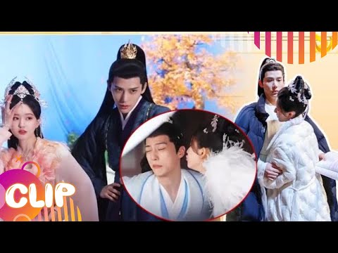 【"The Last Immortal" Behind the Scenes】💥Kisses, hugs, fun in bed💛#zhaolusi #shenyin #wanganyu