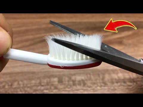 Not everyone knows this secret! Cut toothbrush bristles Every house needs this and no one does it