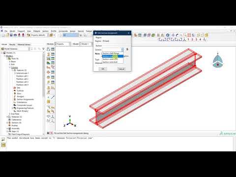 #09 ABAQUS Tutorial: Defining solid and shell sections