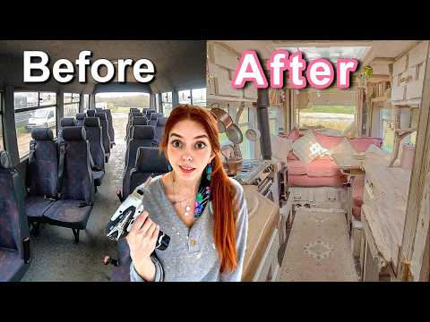 Full Transformation of her Cottagecore Van Build 🌸 