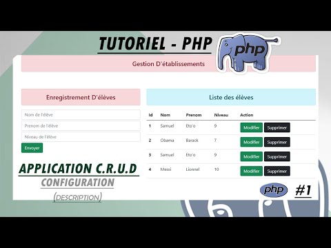 Tutoriel PHP :  Construisez un Système de Gestion d'Établissement avec CRUD