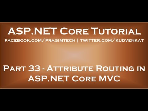 Attribute Routing in ASP NET Core MVC