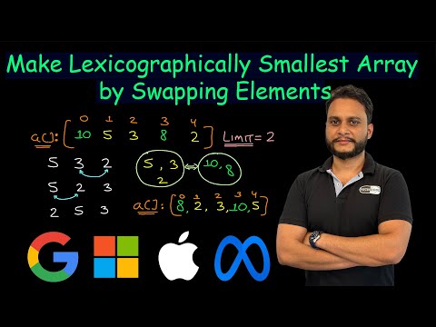 Make Lexicographically Smallest Array by Swapping Elements | Leetcode 2948