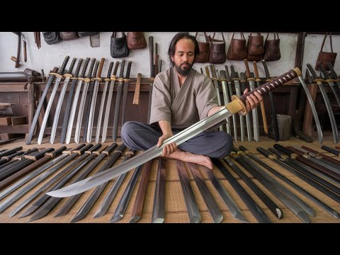 Forging a SCIMITAR SWORD Out of Rusted Railway Track | How Railway Track are Recycle to Steel Sword