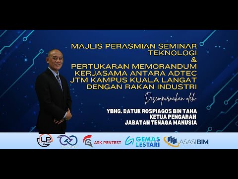 Majlis Pertukaran Memorandum Kerjasama antara ADTEC JTM kampus Kuala Langat dengan Rakan Industri