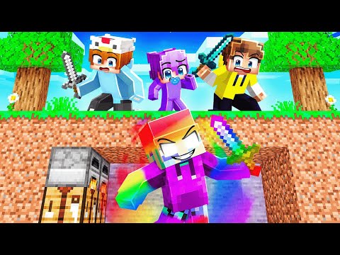 HUNTERS vs RAINBOW SPEEDRUNNER in Minecraft!