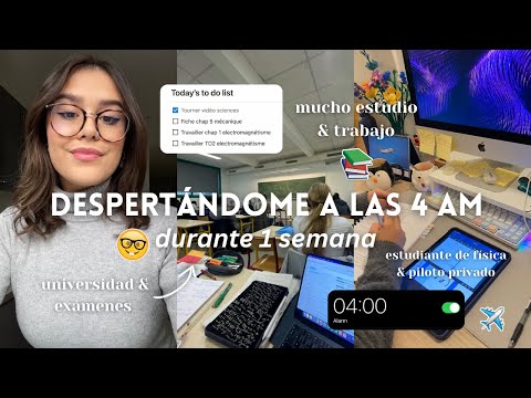 Despertándome a las 4 AM Durante 1 Semana para Estudiar - Vlog (Y Cómo tu Puedes También)