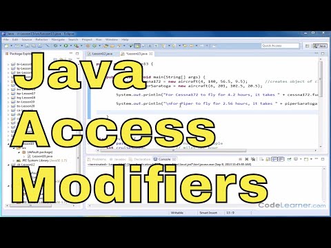 Java Tutorial - 13 - Public and Private Access Modifiers