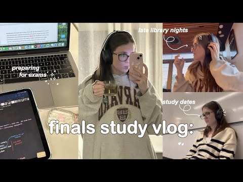 STUDY VLOG 🎧 preparing for finals, late library nights, study dates & productive days in my life