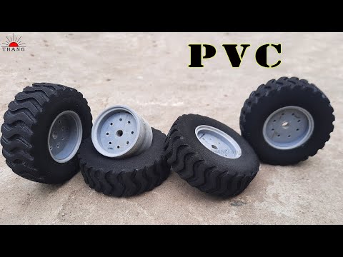 How to make RC Excavator Truck Tires from PVC
