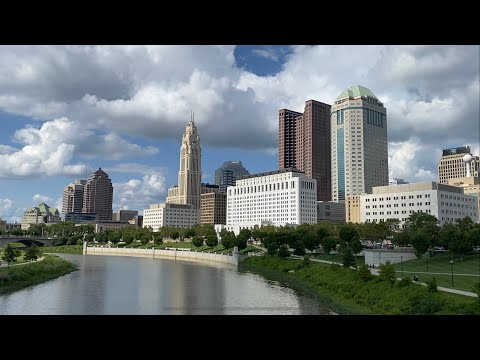 Columbus Ohio Scioto Mile walking tour -JAZZ Festival