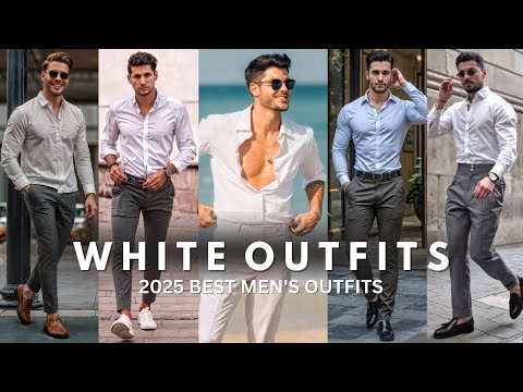 White Shirt Outfits For Men 2025 | Formal Outfit Ideas For Men | Best White Shirt Fashion