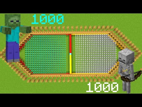 1000 ЗОМБІ ПРОТИВ 1000 СКЕЛЕТІВ В Майнкрафт українською