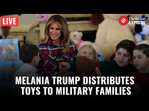 LIVE: Melania Trump Distributes Holiday Toys to Children at Marine Corps Base Event | US News