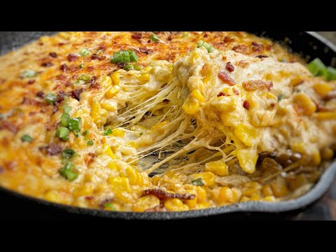CHEESY CORN GRATIN W/ BACON !!