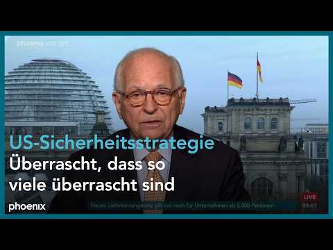 phoenix tagesgespräch mit Wolfgang Ischinger zur neuen US-Sicherheitsstrategie am 09.12.25