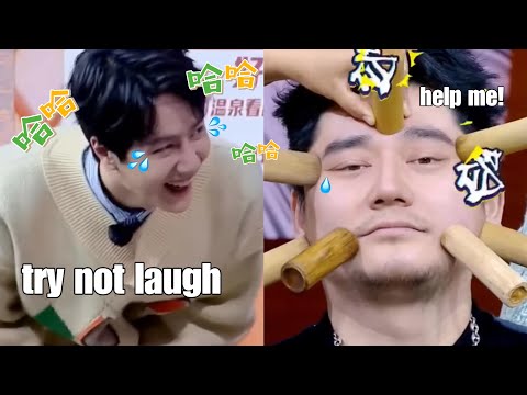 wang yibo try not to laugh with him | part 1 | feng ge makes yibo laugh hard hahahaha