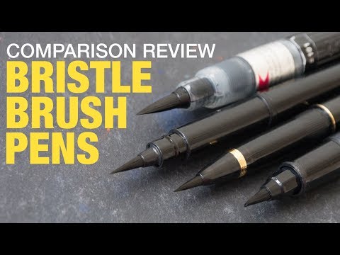 Brush Pens with Bristles (Comparison Review)