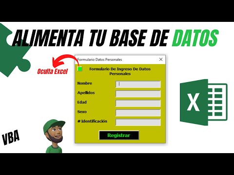 🟢 Formulario En VBA Para Alimentar Base De Datos Fácil y Rápido En Excel 🟢 UserForm