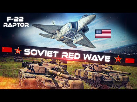 F-22 Raptor Behind Enemy Lines Vs Massive Red Wave Into Germany | Digital Combat Simulator | DCS |