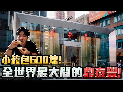 全世界最大間的鼎泰豐！裝潢超美但價格是台灣的三倍？小籠包要600塊！美國紐約鼎泰豐開箱！【Joeman】