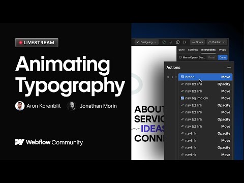 Animating Typography with Webflow interactions