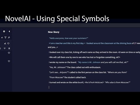 NovelAI - Using Special Symbols