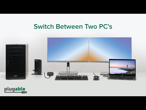 How to share a docking station between two computers with the Plugable Sharing Switch