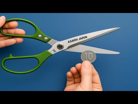 The secret to sharpening scissors like new: just 1 coin!