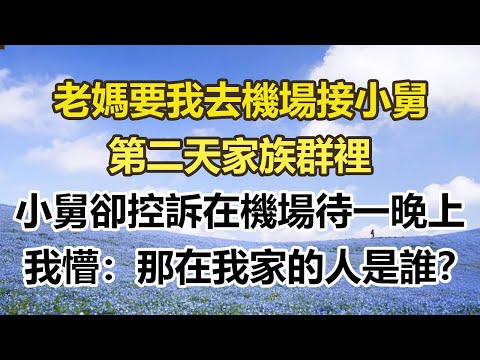 老媽要我去機場接小舅，第二天家族群裡 小舅，卻控訴在機場待一晚上，我懵：那在我家的人是誰？#幸福敲門 #為人處世 #生活經驗 #情感故事