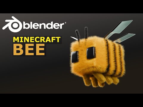 Make The Mine Craft Bee in Blender | EASY