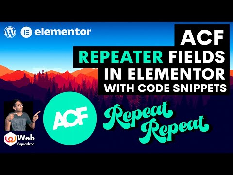 ACF Repeater Fields in Elementor with Code Snippets - Advanced Custom Fields - FREE CODE