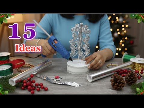 15 Affordable Christmas/Holiday Decoration ideas from Aluminium Foil | DIY Christmas craft idea 89☃️