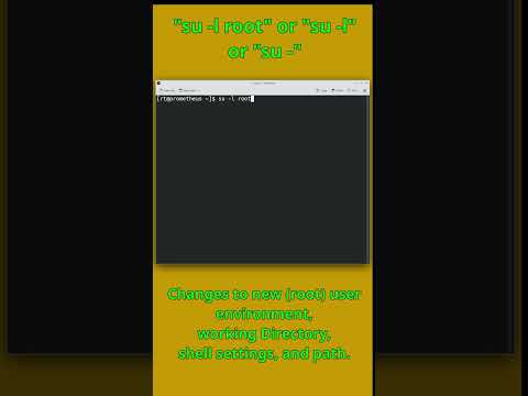 Switch User "su vs "su -" #coding #linuxcommandline #linuxterminal