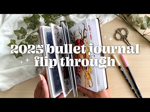 bullet journal FLIP THROUGH 2025 ⋆✴︎˚｡⋆ ideas for bujo beginners