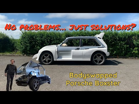 Starting to put the bodyswapped porsche boxster, metro 6r4 together!