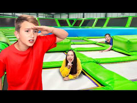 Extreme HIDE & SEEK In TRAMPOLINE PARK!