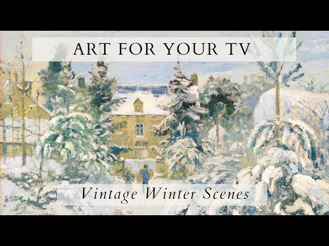 | Vintage Winter TV Screensaver | Vintage Art SlideShow for TV | 1 Hr | 4K HD Paintings