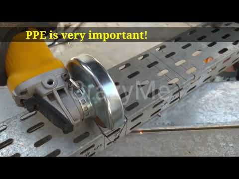 How to make Cable tray VERTICAL OUTSIDE ELBOW 90°deg.(45°-45°)50mm depth tray. Practical tutorial 5