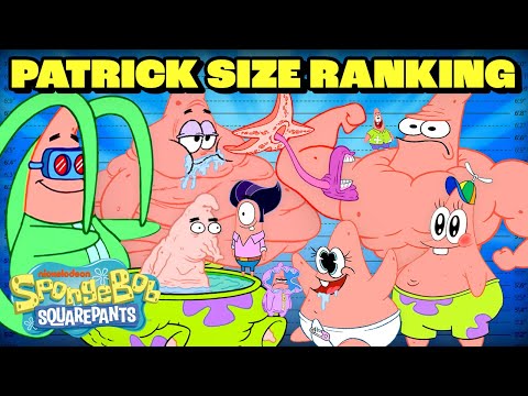 Patrick Ranking By Size! 📏 | @SpongeBobOfficial