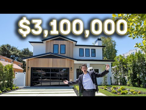 Touring a Brand New Modern Farmhouse in Studio City! | Los Angeles Luxury Home Tours