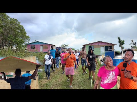 Giving zinc & ply board to hurricane Melissa victims || Colaz Smith TV 6th week helping the people 