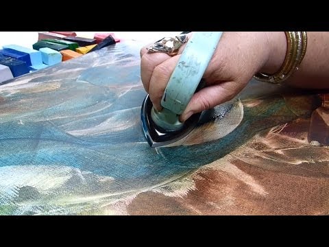 Encaustic Blättertechnik auf Leinwand / Encaustic Leaves Technique On Canvas