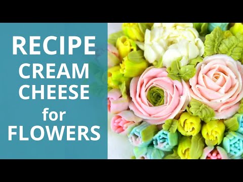 Perfect CREAM CHEESE for flower piping. Scalded cream cheese recipe. Cream cheese recipe.