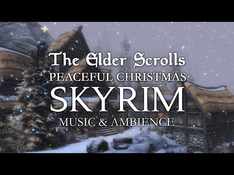 Peaceful Christmas in Skyrim | Festive & Wintry Ambience | Music and Ambience
